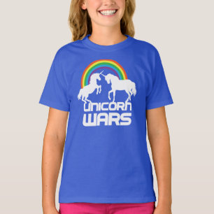Camiseta Guerras de los unicornios con el arco iris