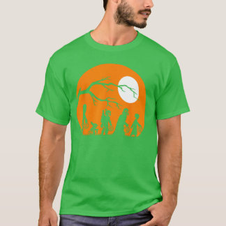 Camiseta Guerras Truco o Trato Silueta de Halloween
