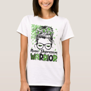 Camiseta Guerrera de la depresión maníaca mujer chica super