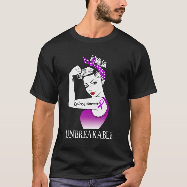 Camiseta Guerrera de la Epilepsia Fuerte de las Mujeres (Anverso)