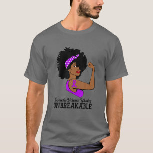 Camiseta Guerrera de la violencia doméstica, mujer fuerte