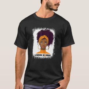 Camiseta Guerrera de leucemia con pelo natural afro afro af