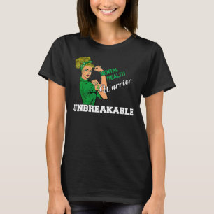 Camiseta Guerrera de Salud Mental, mujer fuerte inquebranta