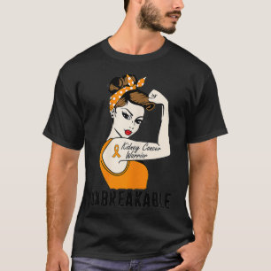 Camiseta Guerrera del cáncer de riñón inquebrantable perfec