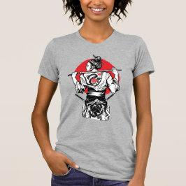 Camiseta Guerrera Samurái Femenina – Tatuaje de Rosa de Dra