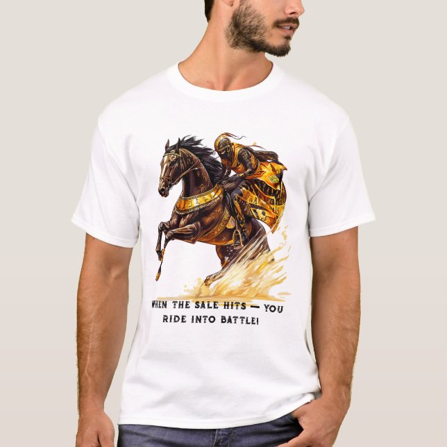 Camiseta Guerrero a caballo con cotización cuando la venta  (Anverso)