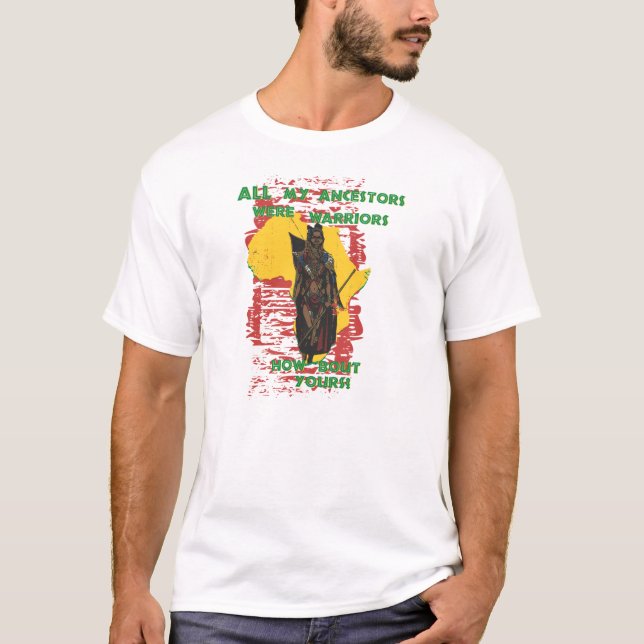 Camiseta Guerrero africano de la mujer (Anverso)