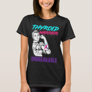 Camiseta Guerrero Apoyo irrompible al cáncer tiroideo