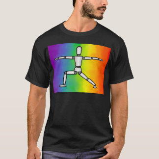 Camiseta Guerrero arcoiris 2 pose de yoga
