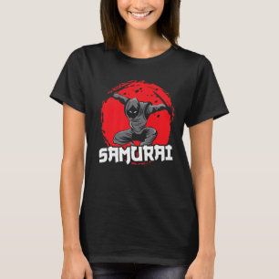 Camiseta Guerrero asiático samurai Ninja mancha de sangre j