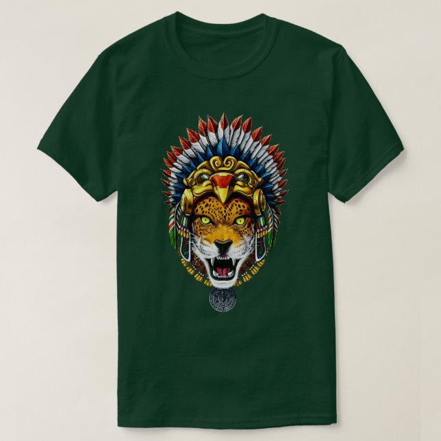 Camiseta Guerrero azteca Jaguar (Diseño del anverso)
