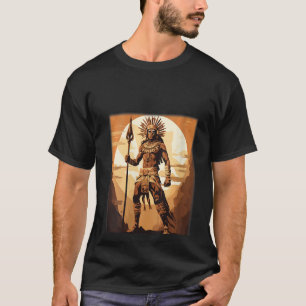 Camiseta Guerrero azteca jaguar nativa de mitología mexican