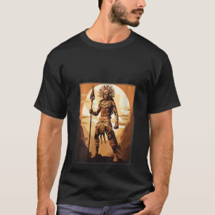 Camiseta Guerrero azteca jaguar nativa de mitología mexican