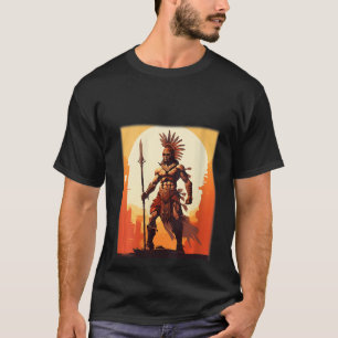 Camiseta Guerrero azteca jaguar nativa de mitología mexican