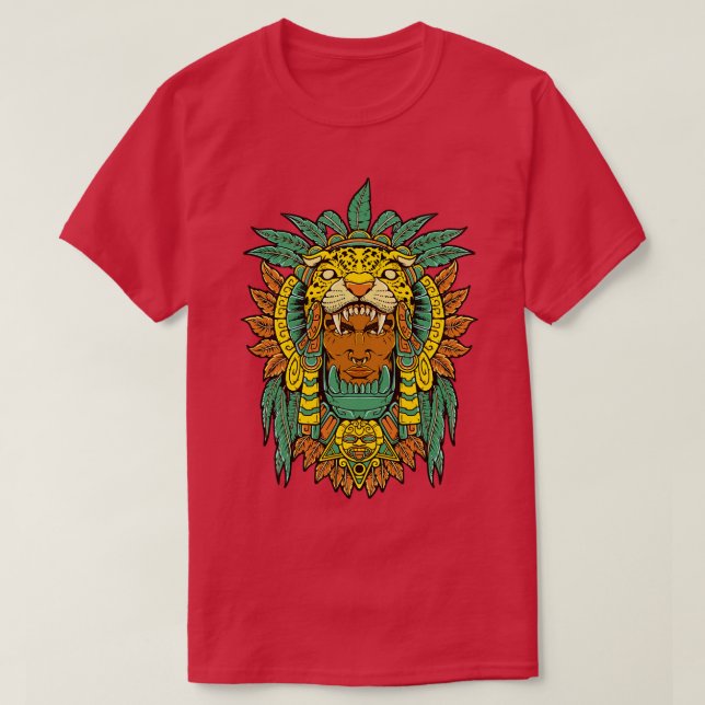 Camiseta Guerrero azteca Jaguar Warrior (Diseño del anverso)