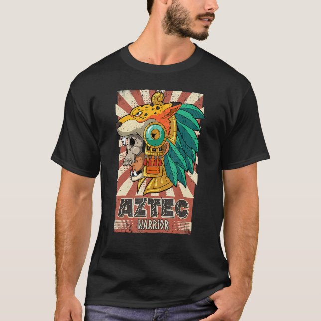 Camiseta Guerrero azteca mexicano (Anverso)