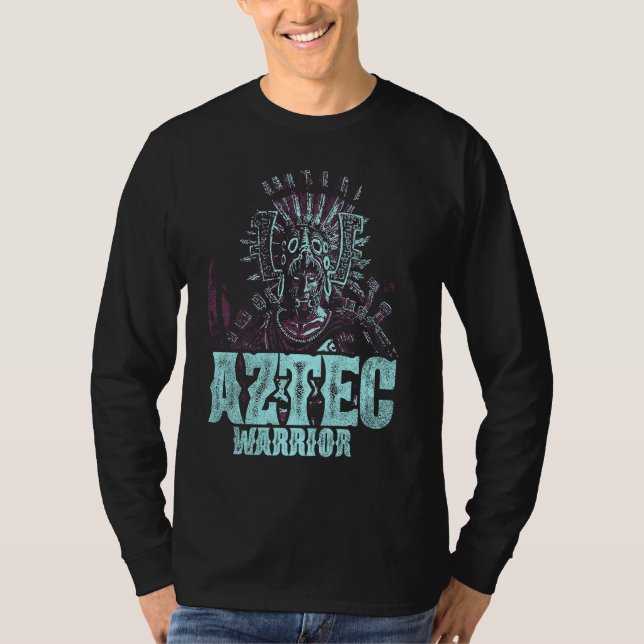 Camiseta Guerrero azteca Rey México Nativo Azteca Mayas 6 (Anverso)