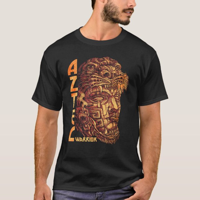 Camiseta Guerrero azteca Rey Nativo Mexicano Mayas (Anverso)