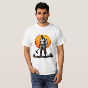 Camiseta guerrero bárbaro fantasía medieval fuerza hummer