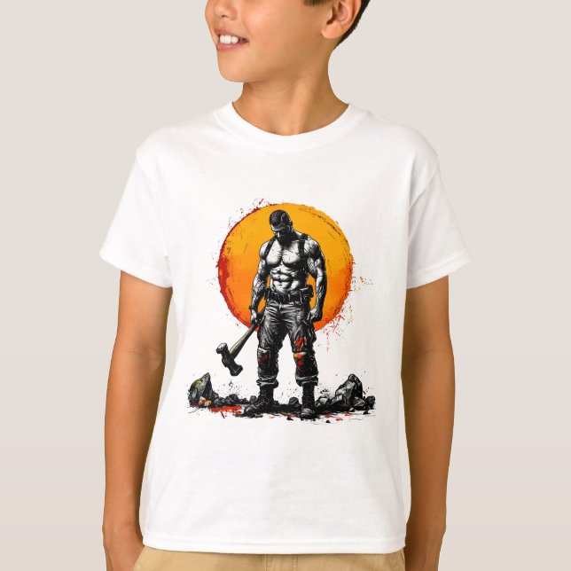Camiseta guerrero bárbaro fantasía medieval fuerza hummer (Anverso)
