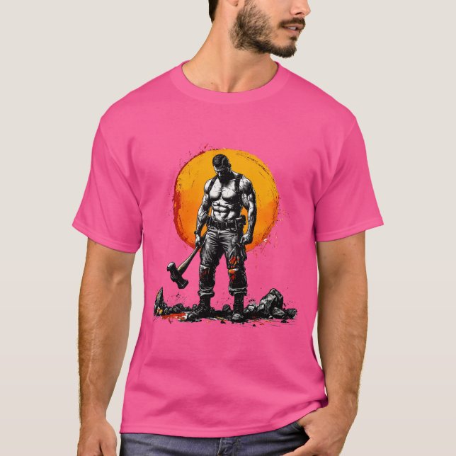 Camiseta guerrero bárbaro fantasía medieval fuerza hummer (Anverso)