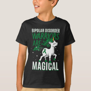 Camiseta Guerrero Bipolar Unicornio Mágico Cinta Verde Ment