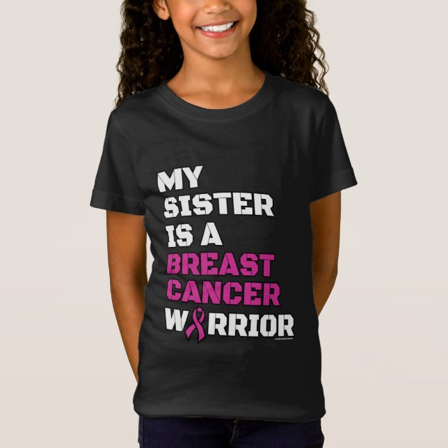 Camiseta Guerrero/bloque/hermana... Cáncer de mama (Anverso)