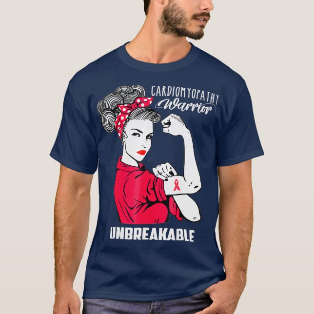 Camiseta Guerrero Cardiomiopatía Conciencia Inquebrantable (Anverso)