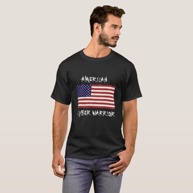 Camiseta Guerrero cibernético americano (Anverso completo)