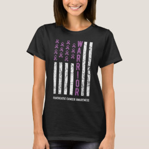 Camiseta Guerrero Cinta morada Conciencia pancreática sobre