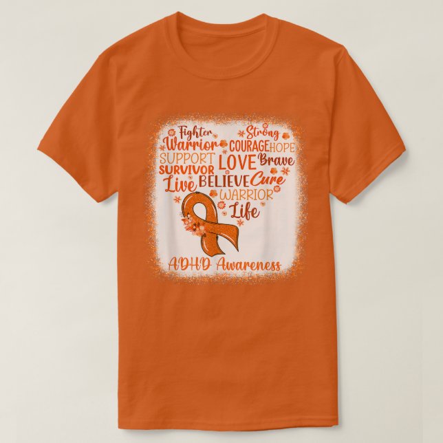 Camiseta Guerrero combatiente Cure Naranja Ribbon Awar (Diseño del anverso)