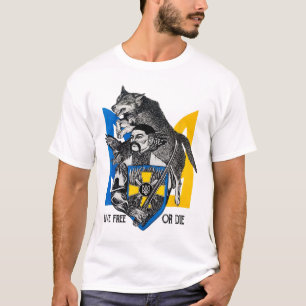 Camiseta Guerrero cosaco de Ucrania Vive libre o muere Band