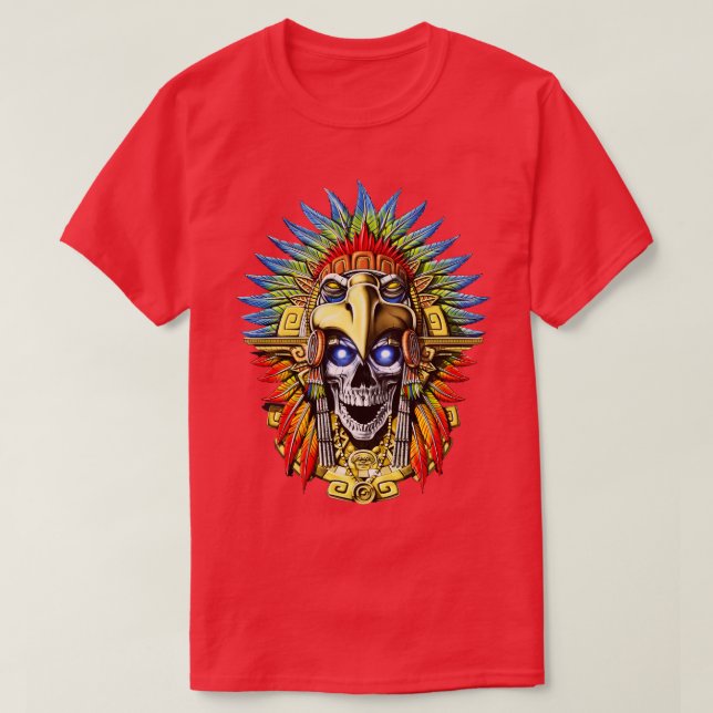 Camiseta Guerrero de águila azteca 1 (Diseño del anverso)