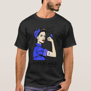 Camiseta Guerrero de Alopecia Cinta Azul inquebrantable