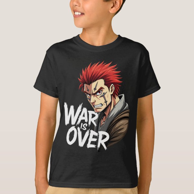 Camiseta Guerrero de Anime - La guerra terminó con el Manga (Anverso)
