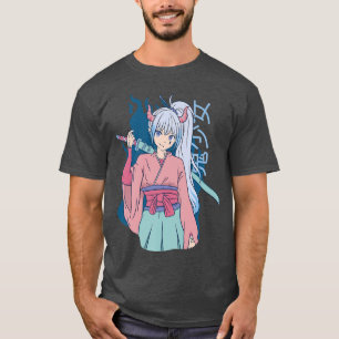 Camiseta Guerrero de Anime Samurai Horns Otaku Manga Fighte