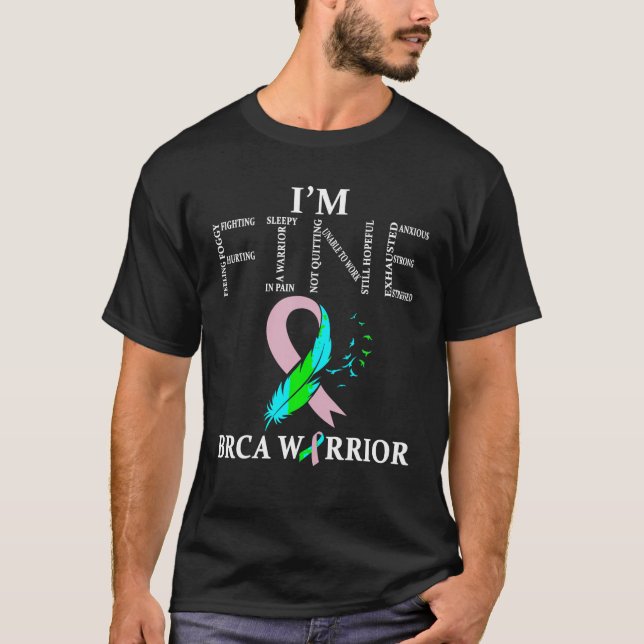 Camiseta Guerrero de BRCA Soy Conciencia sobre el cáncer de (Anverso)