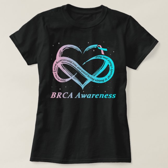 Camiseta Guerrero de BRCA Soy Conciencia sobre el cáncer de (Diseño del anverso)