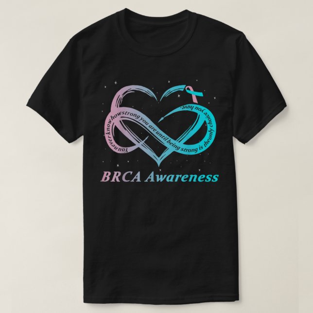 Camiseta Guerrero de BRCA Soy Conciencia sobre el cáncer de (Diseño del anverso)