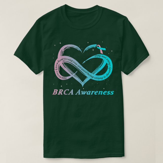 Camiseta Guerrero de BRCA Soy Conciencia sobre el cáncer de (Diseño del anverso)