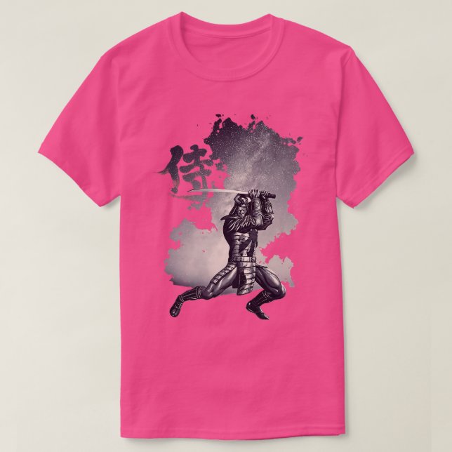 Camiseta Guerrero de Bushido Japonés Samurai, Ret de Espada (Diseño del anverso)