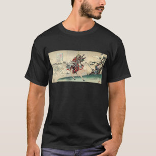 Camiseta Guerrero de caballo ukiyo-e japonés samurai