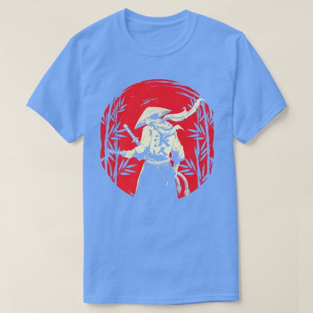 Camiseta Guerrero de combate Samurai japonés, espadachín ja (Diseño del anverso)