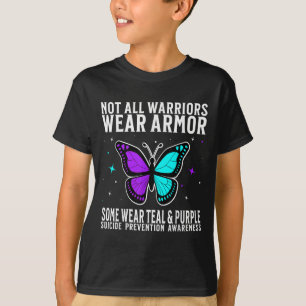 Camiseta Guerrero de Conciencia del Suicidio Prevención del