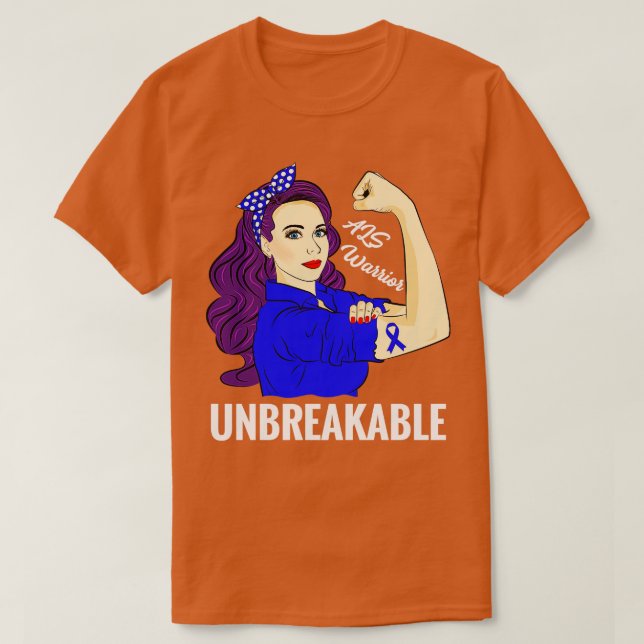 Camiseta Guerrero de concientización de ALS Inquebrantable  (Diseño del anverso)