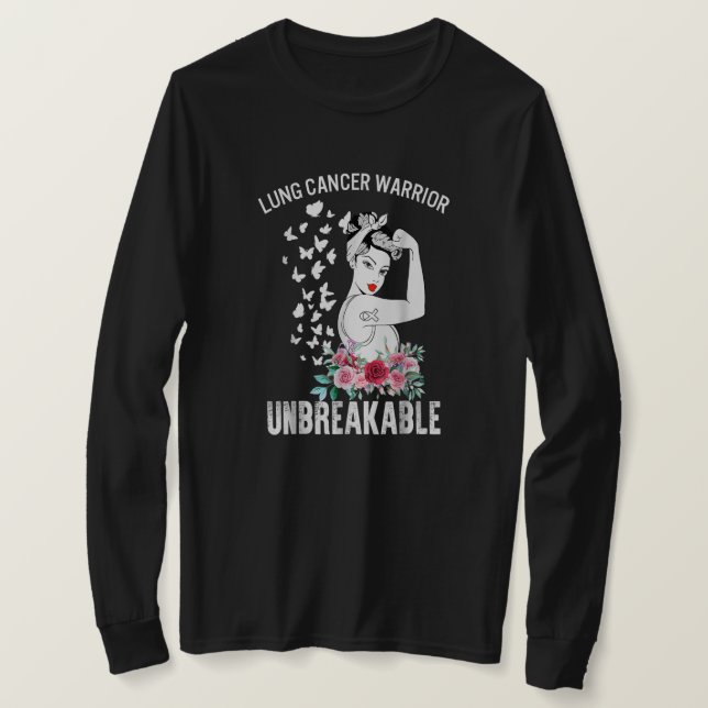 Camiseta Guerrero de concientización sobre el cáncer de pul (Anverso del diseño)
