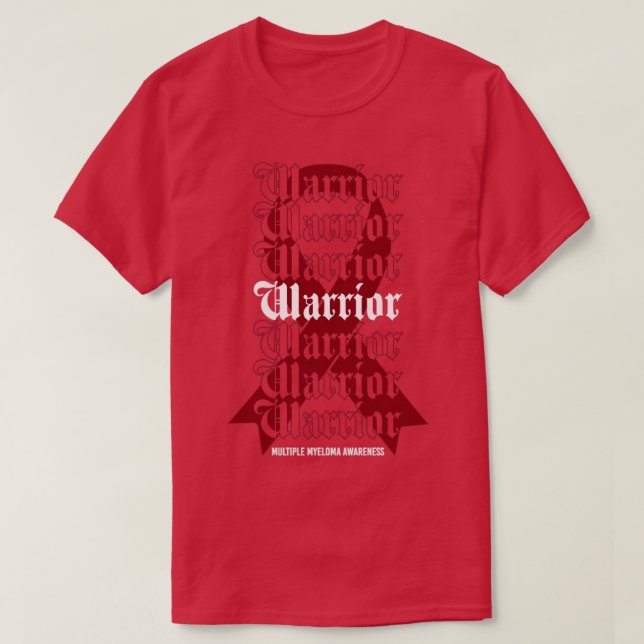 Camiseta Guerrero de concientización sobre mieloma múltiple (Diseño del anverso)