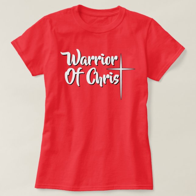 Camiseta Guerrero de Cristo Mujeres Simplemente Inspiradas (Diseño del anverso)