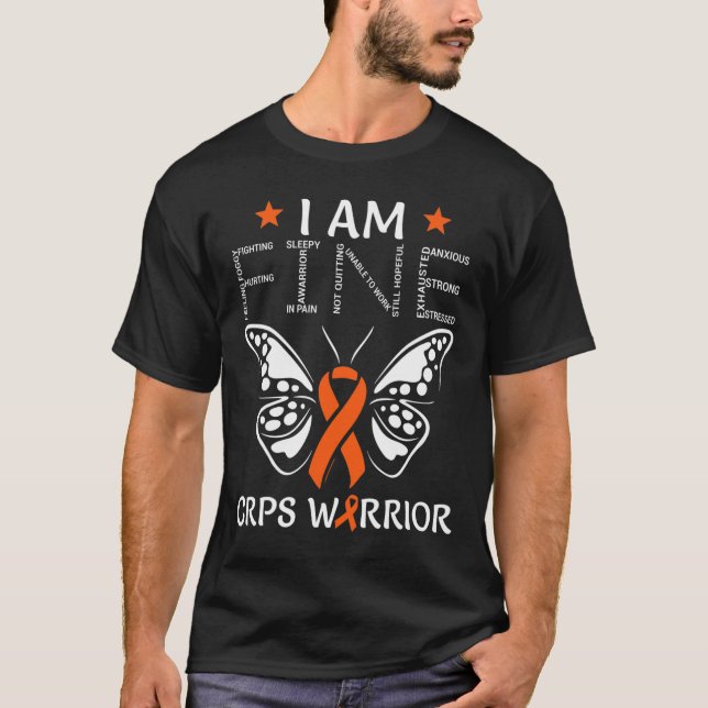 Camiseta Guerrero De Crps Soy Naranja De Cinta De Mariposa  (Anverso)