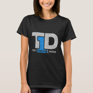 Camiseta Guerrero de diabetes tipo 1 T1d con conciencia de 
